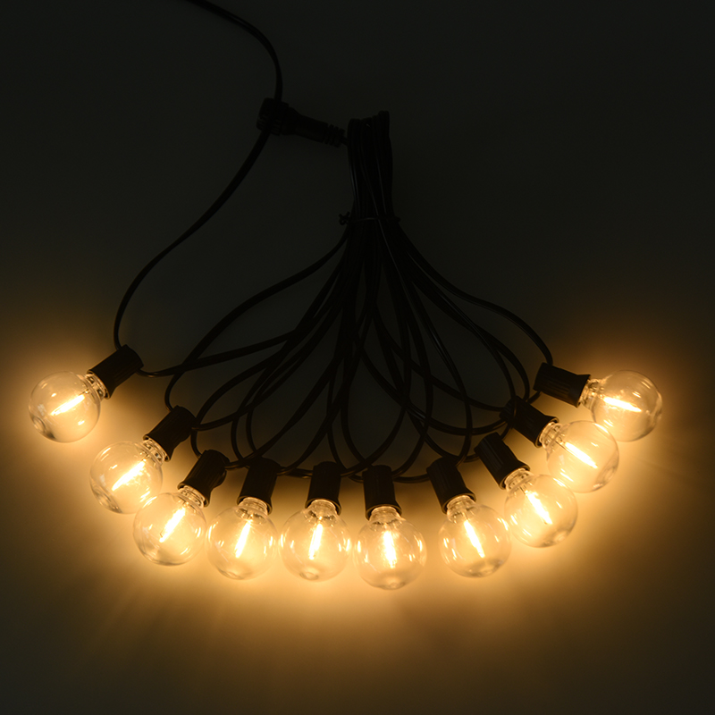 G40 Clip-on E12 Spiral Varme Hvite String Lights