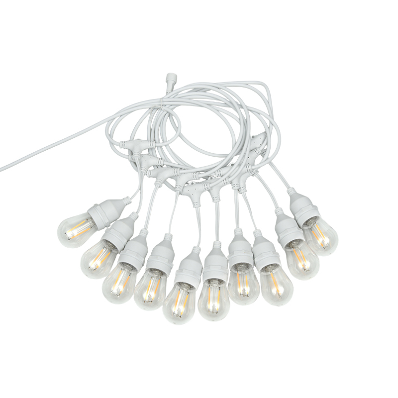 S14 hengende wire E27 varmhvit strenglampe enkel lampe 2W