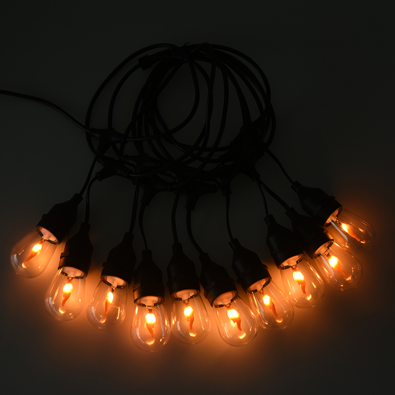 S14 Pendel Type E27 Spiral Varme Hvite String Lights 3,5V Lavspent sikkerhetsmodell
