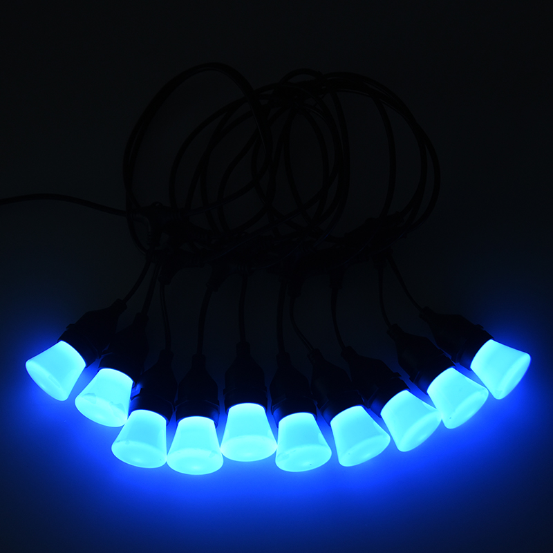 C45 Hengende Type E27 Spiral RGB Synchronized Blinking String Lights