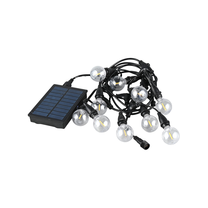 G40 pendel type solcellelys (E12 lampeholder, 5 meter 10 lys)