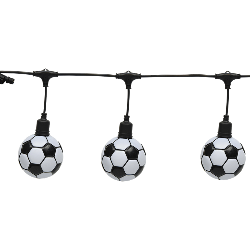 Strengelys med fotballtema (5 meter, 10 lys)
