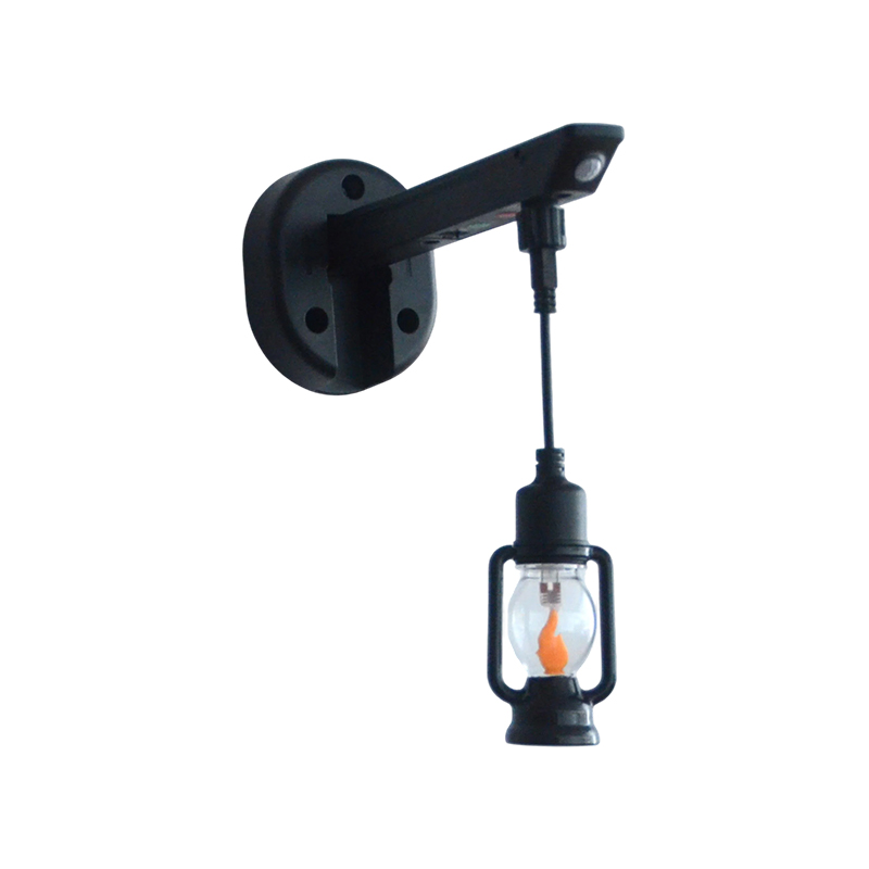 Vintage parafinlampe-stil solcellevegglys (flammeeffekt)