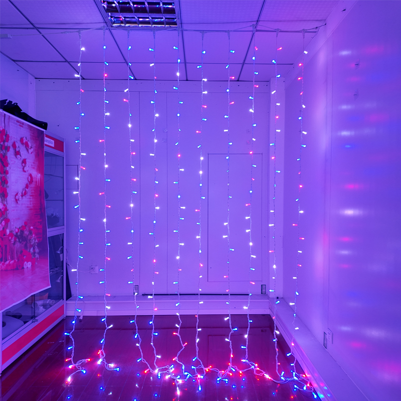7-fargers synkron RGB-kontrollgardinlysstreng